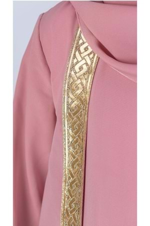 Medine İpek Kumaş Eşarplı Tesettür Namaz Elbise M00742