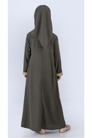 Medine İpek Kumaş Eşarplı Tesettür Namaz Elbise M00742