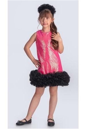 Pul Payet İfestos Taçlı Tütü Çocuk Özel Gün Abiye M00743