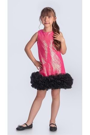 Pul Payet İfestos Taçlı Tütü Çocuk Özel Gün Abiye M00743