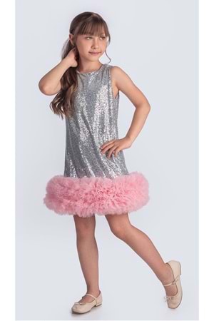 Pul Payet İfestos Taçlı Tütü Çocuk Özel Gün Abiye M00743