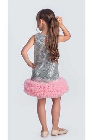 Pul Payet İfestos Taçlı Tütü Çocuk Özel Gün Abiye M00743