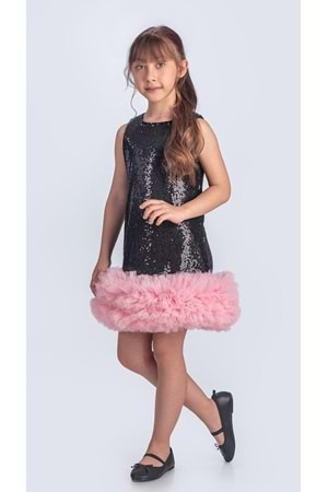 Pul Payet İfestos Taçlı Tütü Çocuk Özel Gün Abiye M00743