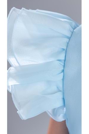 Kız Çocuk Kuyruklu , Taçlı Vragia Abiye Elbise M00745