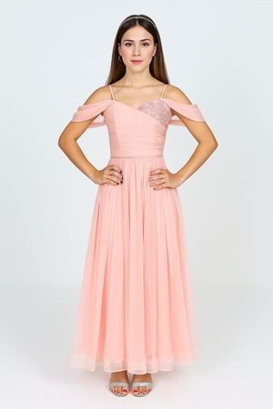 Dilina Kız Çocuk Şifon Abiye M00747