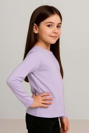 Unisex Çocuk Bisiklet Yaka Uzun Kollu Okul Badi M00748