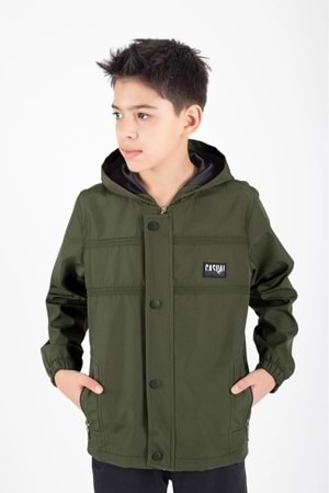 Erkek Çocuk Mevsimlik Su İtici Çıtçıt Kapamalı Cepli Yağmurluk M00753