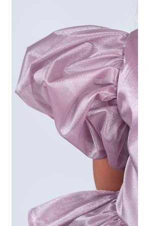 Kız Çocuk Eklenebilir Kuyruk Detaylı, Taçlı Aspendos Abiye Elbise M00758