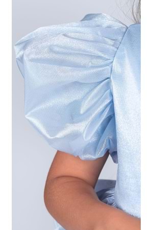 Kız Çocuk Eklenebilir Kuyruk Detaylı, Taçlı Aspendos Abiye Elbise M00758