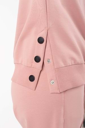 Kız Çocuk Sport Armalı Yan Çıtçıt Detaylı Eşofman Takımı M00759