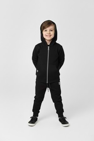 Erkek Çocuk Fermuar Kapamalı Kapüşonlu Mevsimlik Eşofman Takımı M00765