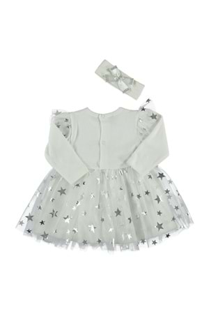 Kız Bebek Tütü Varaklı Saç Bantlı Elbise M00766