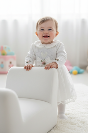 Kız Bebek Taşlı Dantel Mevlit Elbise M00767