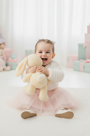 Pelüş Bolerolu Kız Bebek Elbise M00771