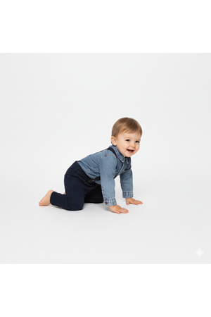 Jeans Gömlek Gabardin Pantolon Erkek Bebek Takımı M00774