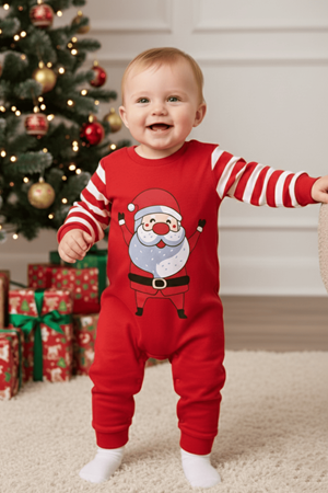 Yılbaşı Temalı Çıtçıtlı Bebek Astronot Tulum M00775