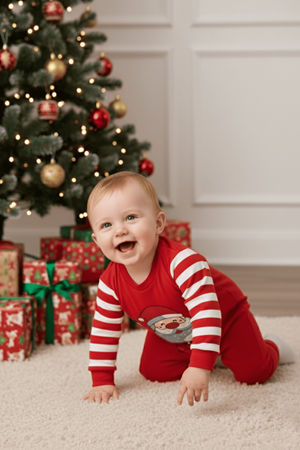 Yılbaşı Temalı Çıtçıtlı Bebek Astronot Tulum M00775