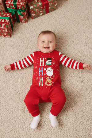 Yılbaşı Temalı Çıtçıtlı Bebek Astronot Tulum M00775