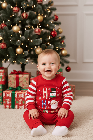 Yılbaşı Temalı Çıtçıtlı Bebek Astronot Tulum M00775