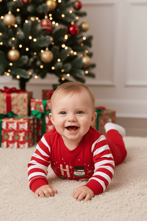 Yılbaşı Temalı Çıtçıtlı Bebek Astronot Tulum M00775