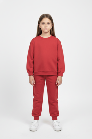 Basic Cepli Kız-Erkek Mevsimlik Çocuk Eşofman Takımı M00776