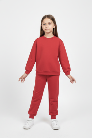 Basic Cepli Kız-Erkek Mevsimlik Çocuk Eşofman Takımı M00776