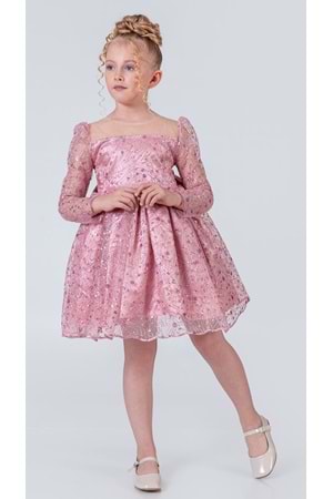 Ruche Lipa Kız Çocuk Abiye M00783