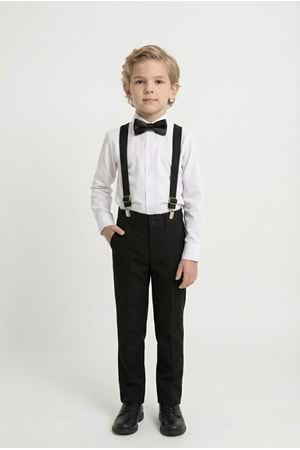 Beyaz Gömlekli Erkek Çocuk Takım M00787