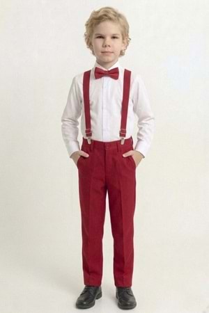 Renkli Gömlekli Erkek Çocuk Takım M00788