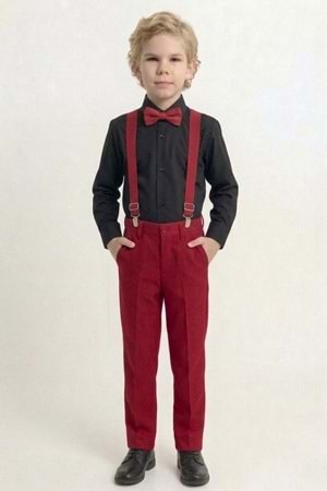 Renkli Gömlekli Erkek Çocuk Takım M00788