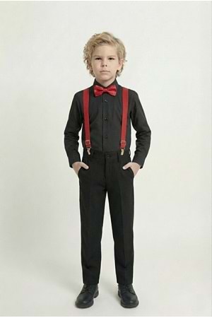 Renkli Gömlekli Erkek Çocuk Takım M00788