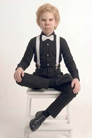 Renkli Gömlekli Erkek Çocuk Takım M00788