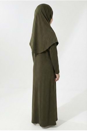 Pratik Başörtülü Kız Çocuk Namaz Elbisesi M00789