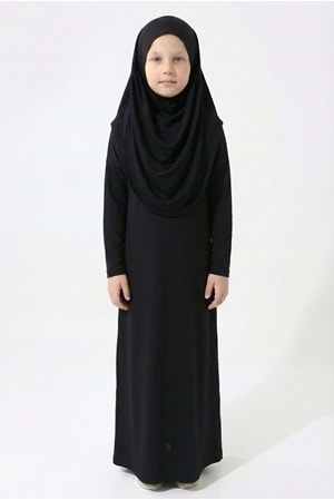 Pratik Başörtülü Kız Çocuk Namaz Elbisesi M00789