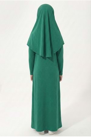 Pratik Başörtülü Kız Çocuk Namaz Elbisesi M00789