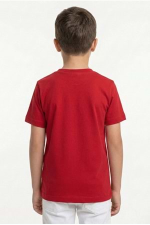 Türk Bayrağı Baskılı 23 Nisan Tören Tişörtü - Çocuk Kısa Kollu Pamuklu Penye M00791