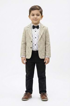 Blazer Ceketli Gömlekli Erkek Çocuk Spor Takım Elbise M00792