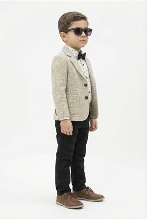 Blazer Ceketli Gömlekli Erkek Çocuk Spor Takım Elbise M00792