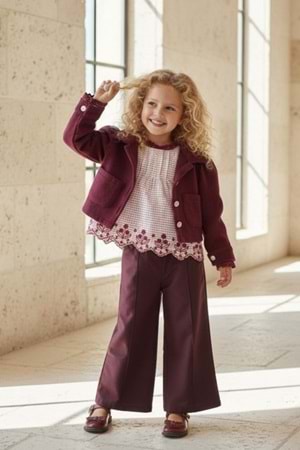 Kız Çocuk Kaşe Ceketli Takım M00799