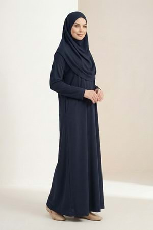 Pratik Başörtülü Kadın Namaz Elbisesi M00802