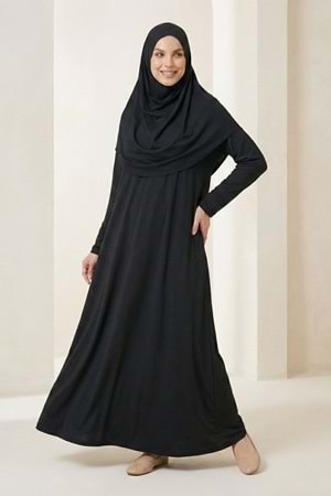 Pratik Başörtülü Kadın Namaz Elbisesi M00802