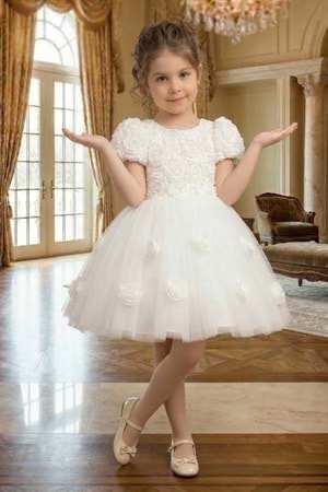 Rosali Lase Detay Kız Tütü Abiye Elbise M00803