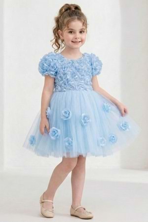 Rosali Lase Detay Kız Tütü Abiye Elbise M00803