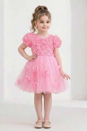 Rosali Lase Detay Kız Tütü Abiye Elbise M00803