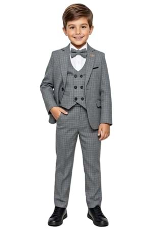 Kiryos Erkek Çocuk Kareli Takım Elbise M00806