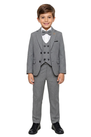 Kiryos Erkek Çocuk Kareli Takım Elbise M00806