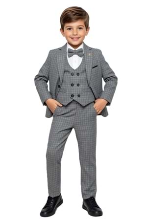 Kiryos Erkek Çocuk Kareli Takım Elbise M00806