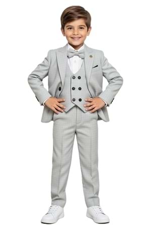 Kiryos Erkek Çocuk Kareli Takım Elbise M00806