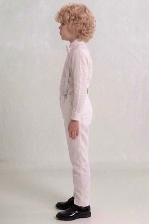 Beyaz Pantolon Gömlekli Erkek Çocuk Takım M00809