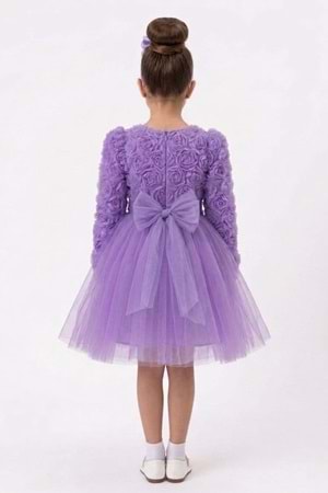 Luvia Uzun Kol Kız Tütü Abiye Elbise M00810